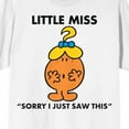 thumbnail image 2 of Mr Men and Little Miss Little Miss Sorry I Just Saw This Women's White Short Sleeve Crew Neck Tee-Small, 2 of 3