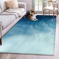 thumbnail image 3 of Area Rug for Living Room, Blue Ombre Non-Slip Indoor Large Carpet for Bedroom/Dining Room, Coastal Beach Modern Abstract Art Washable Low-Profile Rectangle Floor Mat Runner Rugs - 3 x 5 Ft, 3 of 7