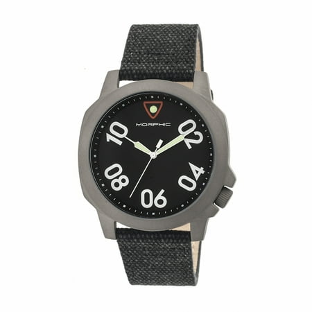 Morphic 4101 M41 Series Mens Watch, Black Dial, 44mm, Gray Case