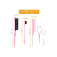 thumbnail image 3 of "Kit 12 Pzs Peines Cepillos Regadera Y Pinzas Cabello Belug Rosa ", 3 of 5
