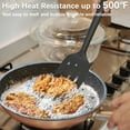 thumbnail image 4 of 2 Pack Silicone Spatula Set, High Heat Resistant, BPA Free Kitchen Spatula, Solid & Slotted Turner for Non-Stick Pans, Sautéing, and Flipping (2, PureBlack), 4 of 6
