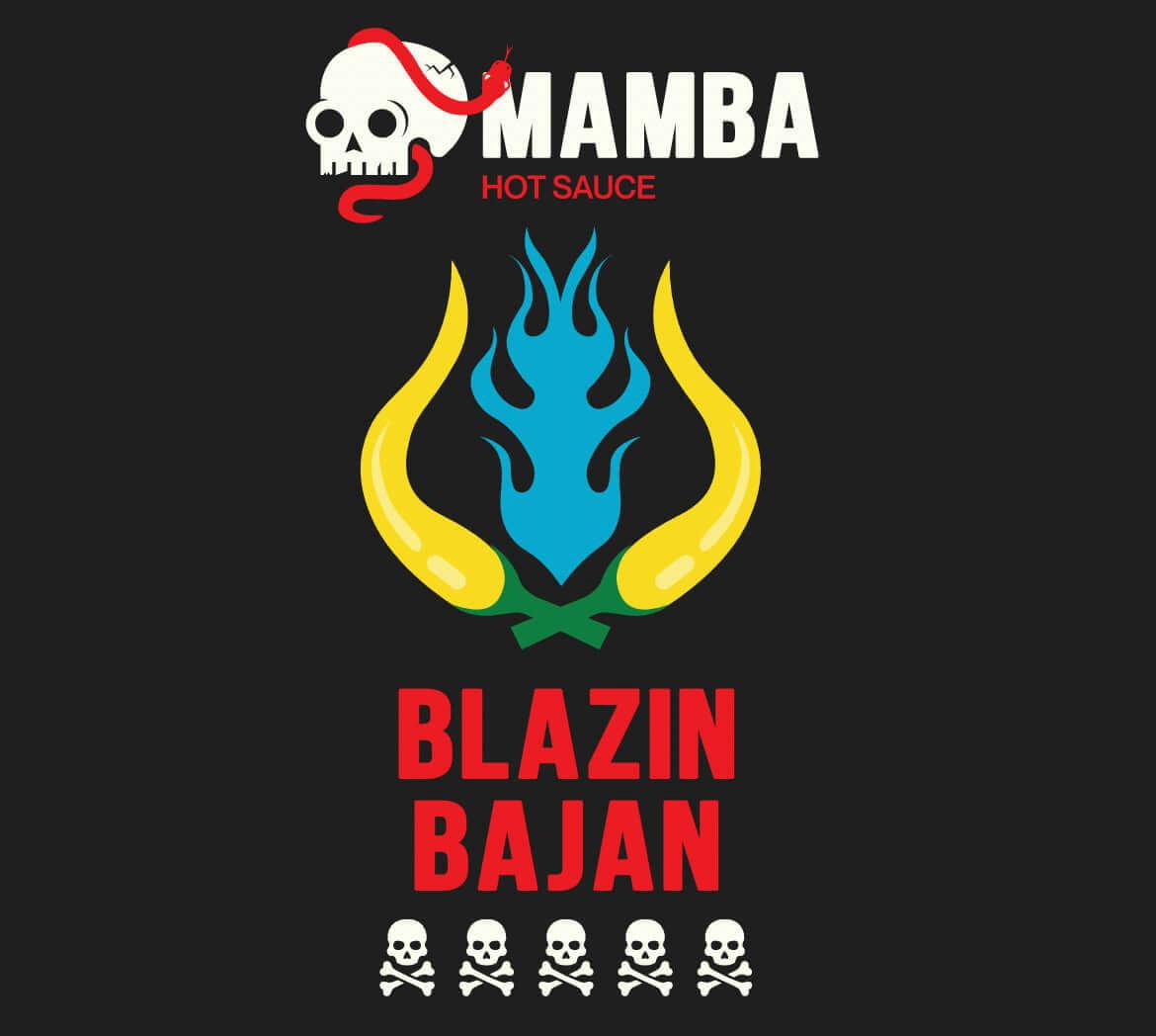 MAMBA Blazin Bajan Hot Sauce, Caribbean Habanero Pepper Sauce with Fruity, Smoky & Sweet Notes, Spicy Condiment for Fish, Potatoes, Soups & Stews