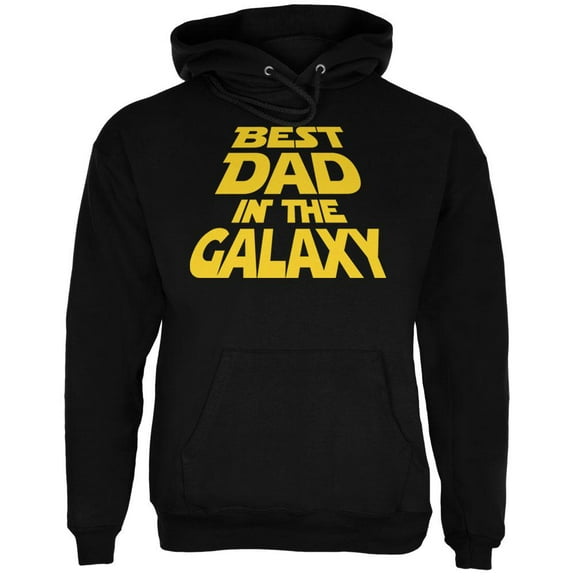 Best Dad In The Galaxy Mens Hoodie Black X-LG