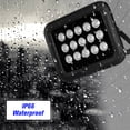 thumbnail image 4 of Luz de inundación Irfora Iluminador infrarrojo 15pcs Array IR LEDS Iluminador IR Visión nocturna Gran angular Largo alcance Exterior Impermeable para cámara de seguridad CCTV Irfora Luz de inundación, 4 of 5