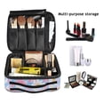 thumbnail image 2 of FORMRS Travel Makeup Bag Large Capacity Train Case Cosmetic Organizer with Adjustable Dividers, Pink Daisy, 2 of 8