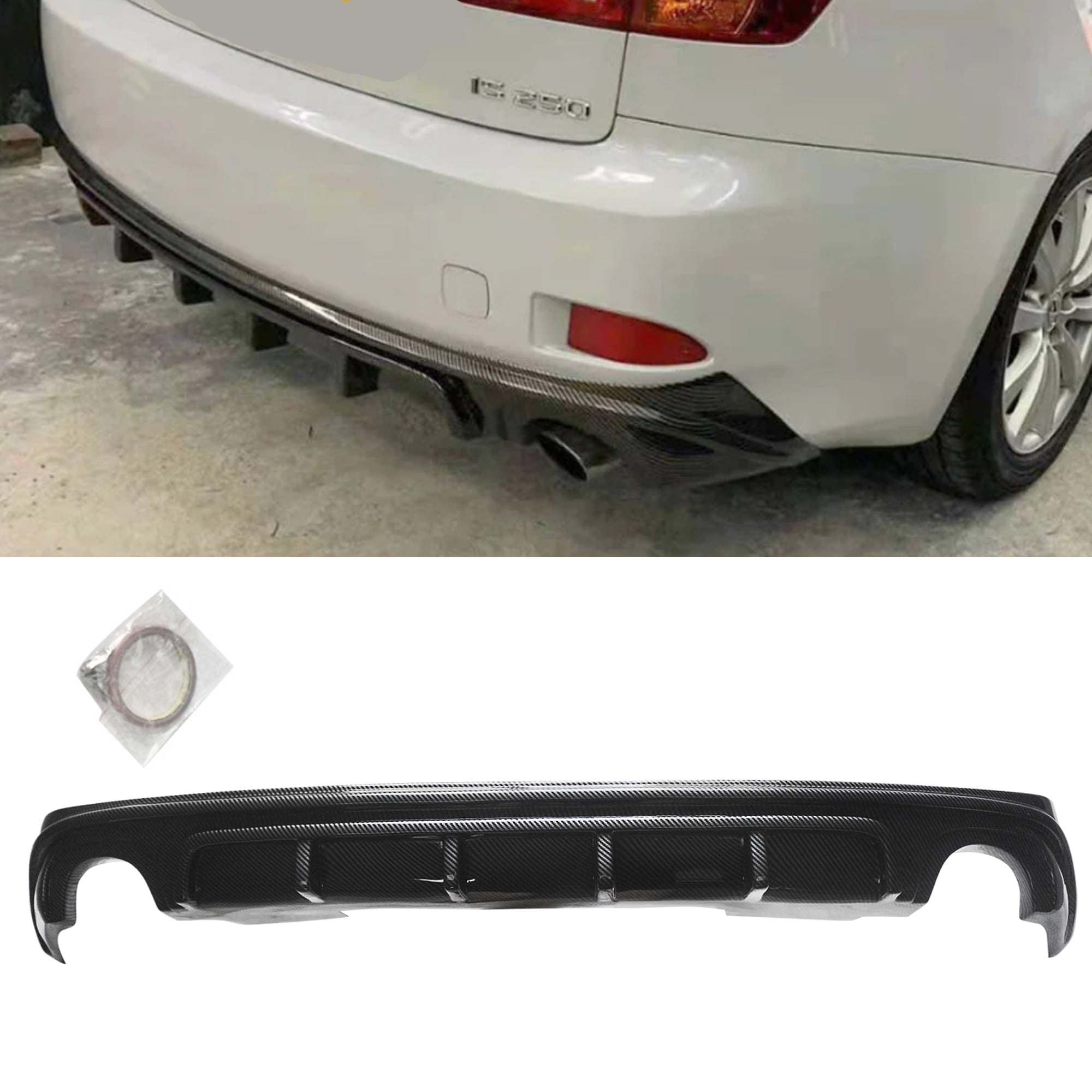 NINTE Rear Bumper Lip Diffuser for 20062013 Lexus IS250 IS350 4DR