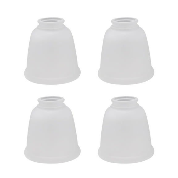 Aspen Creative 23045-4 Transitional Style Bell Shaped Frosted Replacement Glass Shade, 2-1/4" Fitter Size, 4-5/8" high x 4-5/8" diameter, 4 Pack