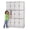 Gray/Gray, variant on Stacking Lockable Lockers - Single Stack - Blue