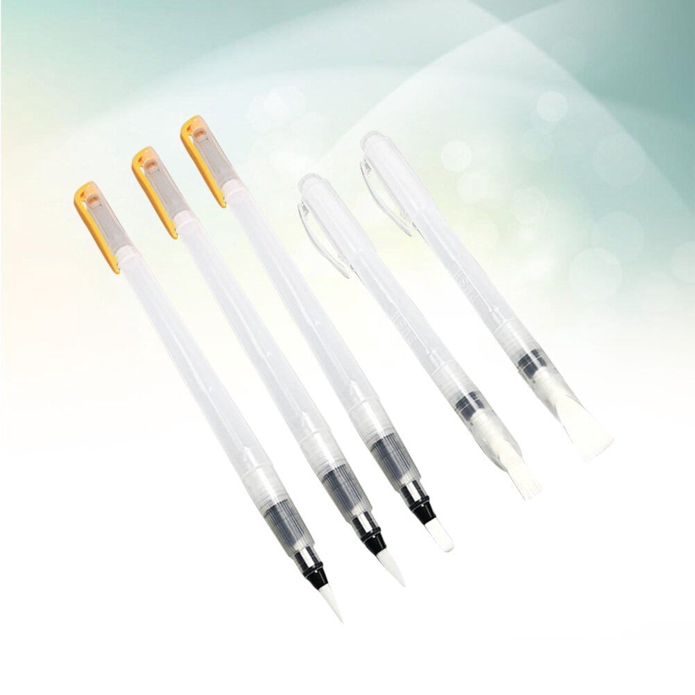 18 PCS Water Coloring Brush Pen Set for Watercolor Painting Water Soluble Pencils Brush Pens Markers Solid Colors or Powdered Pigment (Random Color)