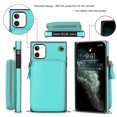 thumbnail image 4 of Funda tipo cartera para iPhone 11 con tarjetero y correa para el hombro para mujer, 4 of 5