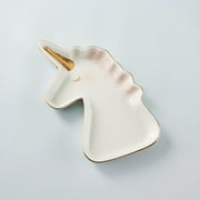 Kate Aspen Engagement Ring Jewelry Dish - Set of 2 - Unicorn Ceramic Trinket Tray Wedding Accessories