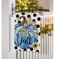 thumbnail image 6 of Hello Fall Teal Blue Pumpkin Decorative Garden Flag, Autumn Polka Dots Farmhouse Yard Outside Decorations, Thanksgiving Seasonal Blue Burlap Outdoor Small Home Decor Double Sided 12.5x18, 6 of 6