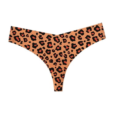 Aayomet Panties For Women Womens Thong Panties Solid Color Comfortable Low Waist Panties,Orange S