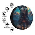 thumbnail image 4 of Rateoe Starry Sky Moon Wolf Leader Pattern Tire Cover Wheel Protectors Weatherproof Wheel Covers Universal Fit for Trailer Rv SUV Truck Camper Travel Trailers Accessories-15 inch, 4 of 6