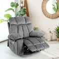thumbnail image 5 of Massage Rocker Recliner Chair, Swivel Ergonomic Chair for Living Room with Vibrating Massage and Heating Function, Lounge Chair with Rocking Function and Side Pocket, USB Charging Port, 5 of 7
