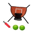 thumbnail image 3 of Mini trampolín de baloncesto con aro de baloncesto y soporte para exteriores con aro de seguridad para clavados. Accesorio para trampolín de todas las naranja, 3 of 8