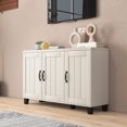 thumbnail image 2 of Costway Buffet Bahut à 3 Portes Crédence de Rangement Armoire Console Tablette Réglable Blanc Lavé, 2 of 10