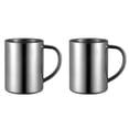 thumbnail image 1 of Camping Coffee Mugs Unbreakable Double Walled Stainless Steel Mug with Handle, Set of 2 - S, 1 of 7