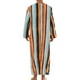 thumbnail image 3 of CAMISAS DE NOCHE RAYADAS INSPIRE CHIC para hombres, pijamas de manga larga con cuello en V, ropa de noche en naranja y azul, 3 of 4