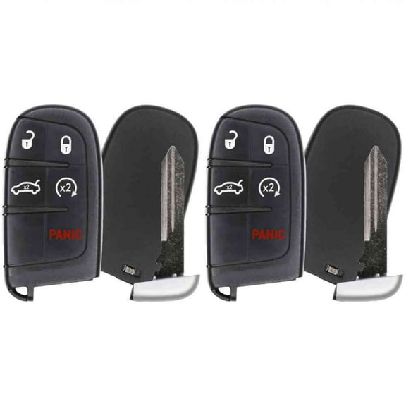 Eye4Techs Replcament Smart Key Fob for 2015-2018 Dodge Challenger FCC M3N-40821302 M3N40821302 Part Number 56046759AF 56046759AA 05026676AH 05026676AC 05026676 AH 05026676 AC Pack of 2