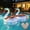 2 Pack-White, variant on Hik-eqtor Inflatable Flamingo Pool Floats with Lights, Solar Powered Swim Tube Rings, 42'' Lake Beach Floaties Summer Pool Raft for Adults,Pink