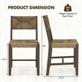 thumbnail image 3 of Gymax Wooden Dining Chair Set of 4 w/ Natural Weave Seagrass Rattan Backrest & Seat, 3 of 8