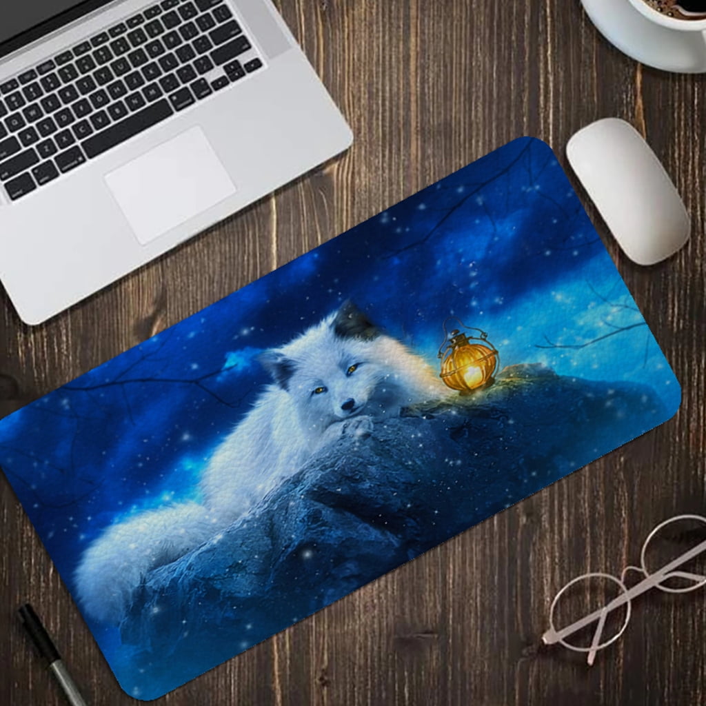 Multifunctional Office Desk Pad Cartoon Gaming Mouse Mat Waterproof PU Computer Mousepad Keyboard Table Cover for Home