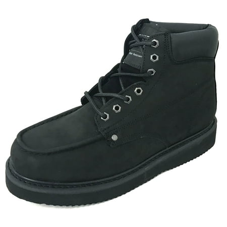 

Men s Work Boots Genuine Leather Moc Toe 6 Classic Wedge Tred Sole Fashion Roofing Water/ Oil Resistant Insulated