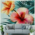 thumbnail image 4 of Autua Tropical Flower Palm Leaf Tapestry Wall Hanging Home Decor 40x30inch, 4 of 6
