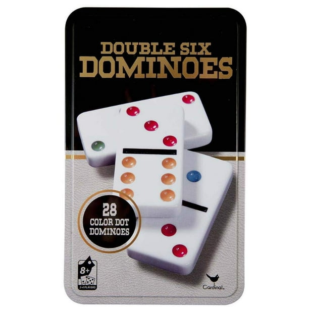 Cardinal Jeux Classiques - Double Six Points de Couleur Dominos