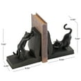 thumbnail image 4 of DecMode 6" Reading Cat Polystone Bookends (Set of 2), 4 of 14