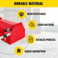 thumbnail image 4 of KFFKFF Security Lock for Cargo Containers, Adjustable 9.84"-17.32" Span, Includes 2 Keys, Red Powder-Coated Finish, Spring Lock Mechanism, Suitable for Containers and Semi-Trailer Boxes, 4 of 9