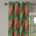 thumbnail image 2 of Ambesonne Christmas Grommet Curtain, Tree Pines Swirl Dot, 50" x 84", Dark Coral Dark Green, 2 of 6