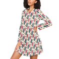 thumbnail image 3 of joogoo Surfboard Palm Leaves Women's Long Sleeve Nightgown Sleepwear XXL, 3 of 8