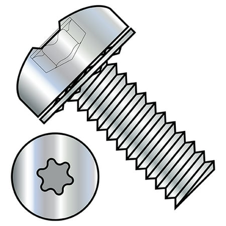 

2-56X3/16 Six Lobe Pan Head Internal Tooth Sems Machine Screw Fully Threaded Zinc (Pack Qty 5 000) BC-0203ITP