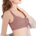 thumbnail image 3 of Sujetador de lactancia posparto fino de algodón, ropa interior transpirable antihundimiento para mujeres que amamantan, ropa interior de verano (color café 80B), 3 of 5