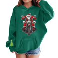 thumbnail image 3 of Mercatoo Girls Boys Santa Graphic Hoodie Long Sleeve Pullover Winter Warm Christmas Holiday Sweatshirt Tops Sweater with Pocket, 3 of 5