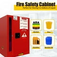 thumbnail image 7 of Commercial-Grade 12 Gallon Flammable Storage Cabinet - 35"x23"x18.2", Galvanized Steel Safety Cabinet with Adjustable Shelves, Red, 7 of 7
