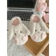 thumbnail image 4 of Pantuflas de algodón con forma de conejito para niña, divertidas y lindas, antideslizantes, para el hogar, para interiores, cálidas, de lana, para invierno, 4 of 5