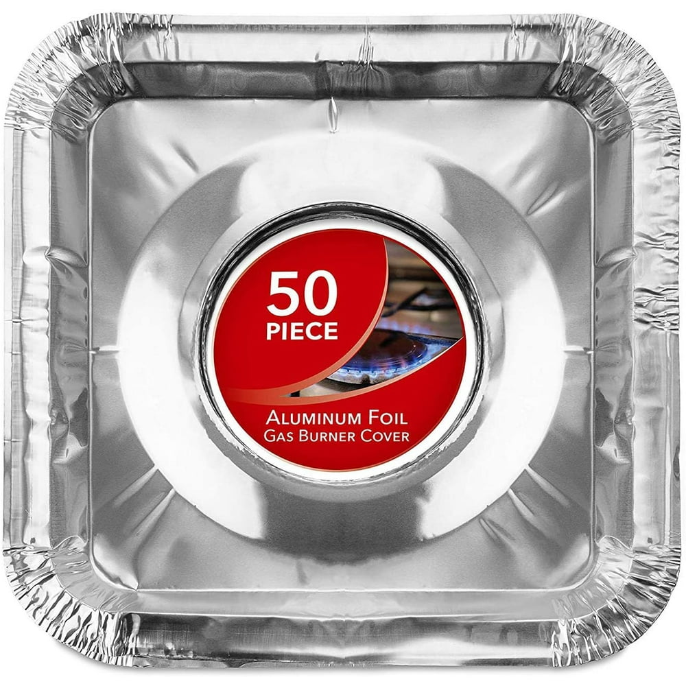 Stock Your Home Gas Burner Covers (50 Pack) Disposable Aluminum Foil