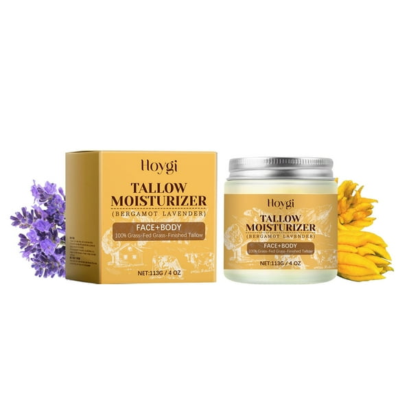 yelldesk Face & Body Moisturizer, Grass Fed Beef Tallow Balm With Moisturizing Cream For Soft Moisturizer 113g