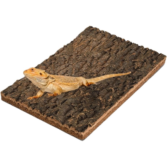 Cork Bark for Terrarium, Climbing Exercise Landscaping Decoration, Natural Cork Bark 15.75x11.81x0.39 Inch for Snake Lizard Tortoise Gecko Pet