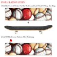 thumbnail image 2 of Baseball Emery Surface Skateboard Grip Tape Stickers (Pack of Two) - 8.8x32.6in/22.4x83 cm - PVC Back Material - Easy to Apply - Skateboard Accessories, 2 of 5