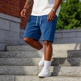 thumbnail image 2 of Yifymode Men's Corduroy Casual Shorts Elastic Waist Loose Fit Vintage Style Summer Beach Shorts with Pockets, 2 of 10