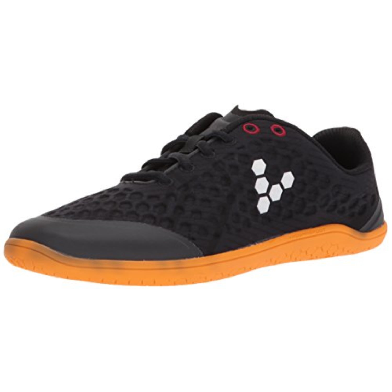 vivobarefoot stealth 2 women's iconic road running shoe, black/orange ...