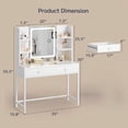 thumbnail image 6 of Lofka Queen Bedroom Furniture Set, LED Bed Frame with Charging Station, Nightstands, Vanity & 6-Drawer Chest, 6 of 10