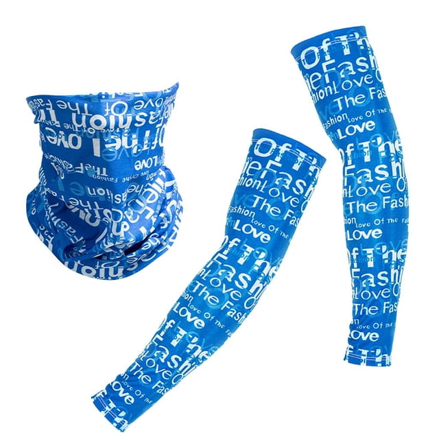 Hombres Mujeres Puños Mangas de brazo con máscara Bufanda Protección para el cuello 1 kusrkot Mangas de brazo