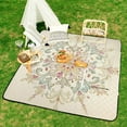 thumbnail image 6 of Bohemian Color Waterproof Picnic Blanket with Foldable Zipper, Suitable for Outdoor Use, Suitable for Travel, Camping, Beaches, Parks, Grasslands, Picnic Blanket Accessories, 6 of 7