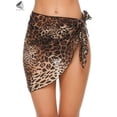 thumbnail image 2 of PULLIMORE Women Short Sarongs Bikini Wrap Sheer Chiffon Cover Ups Short Skirt for Swimwear Beachwear (Leopard), 2 of 7