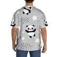 thumbnail image 5 of Daiia Pandas Men's Linen Shirts Short Sleeve Casual Shirts Button Down Shirt for Men Beach Summer Wedding Shirt-XX-Large, 5 of 7